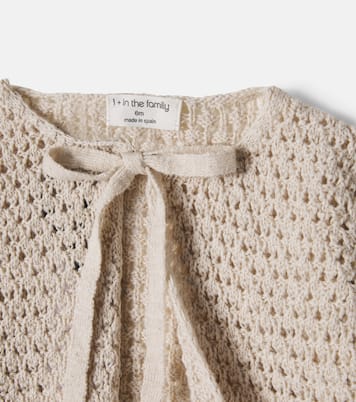 Baby Fontanilles cotton and linen cardigan | 1 + in the Family