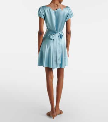 Junia lace-trimmed silk satin minidress | Dôen