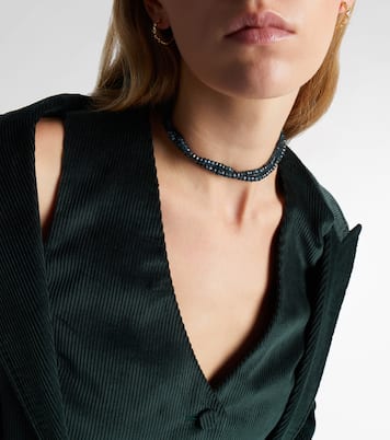 Beaded necklace with kyanites | Ileana Makri