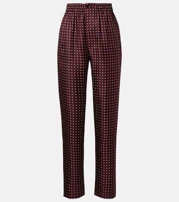 Printed silk satin pajama pants | Saint Laurent