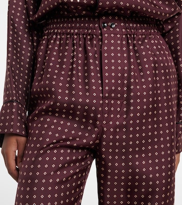 Printed silk satin pajama pants | Saint Laurent