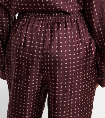 Printed silk satin pajama pants | Saint Laurent