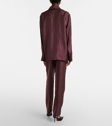 Printed silk satin pajama pants | Saint Laurent