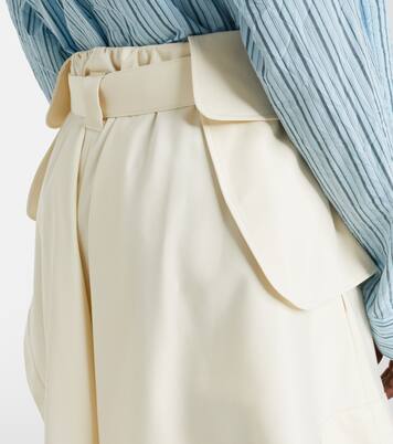 Cotton and silk gabardine miniskirt | Loewe