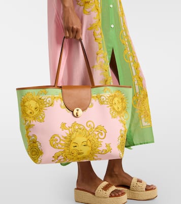 Large printed canvas tote bag | Versace
