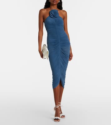 Anista floral-appliqué leather sandals | Manolo Blahnik