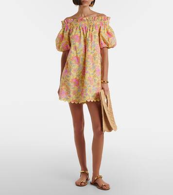 Vestido corto de algodón floral | Juliet Dunn