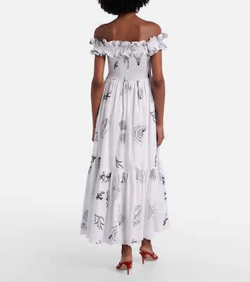 Suzanne shirred cotton muslin maxi dress | Poupette St Barth
