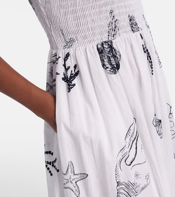 Suzanne shirred cotton muslin maxi dress | Poupette St Barth