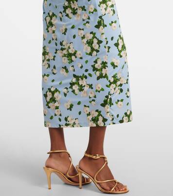Floral ruched jersey midi dress | Carolina Herrera