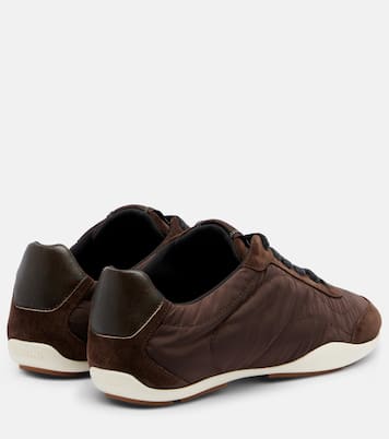 Monili suede-trimmed sneakers | Brunello Cucinelli
