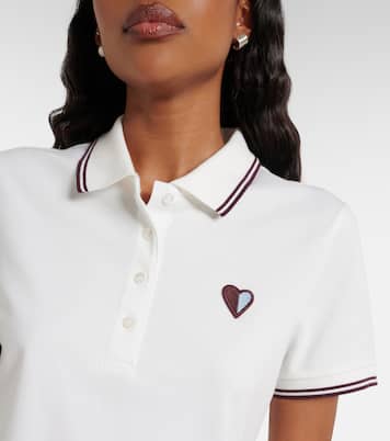 Cotton-blend piqué polo shirt | Tory Burch