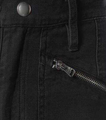 Jean droit Moto Zip à taille haute | Frame