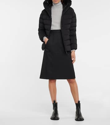 High-rise A-line midi skirt | Moncler