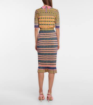 Rosa ribbed knit midi skirt | Diane von Furstenberg