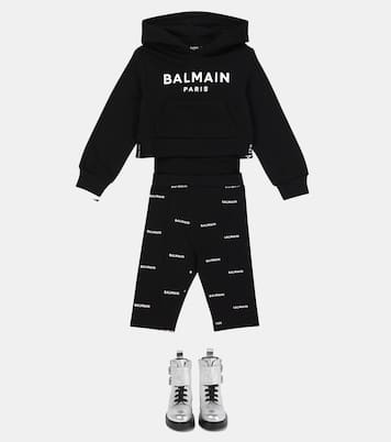 Cotton-jersey sweatpants | Balmain Kids