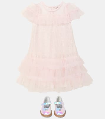 Robe en tulle à ornements | Monnalisa