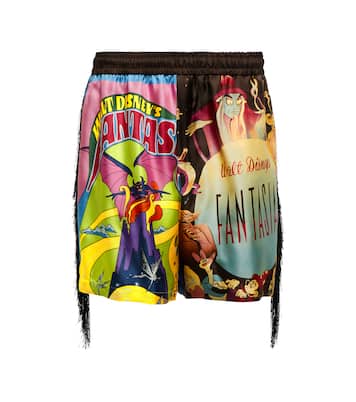 X Disney® Shorts aus Seiden-Twill | Stella McCartney