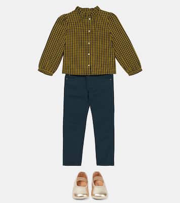 Brunella checked cotton blouse | Bonpoint