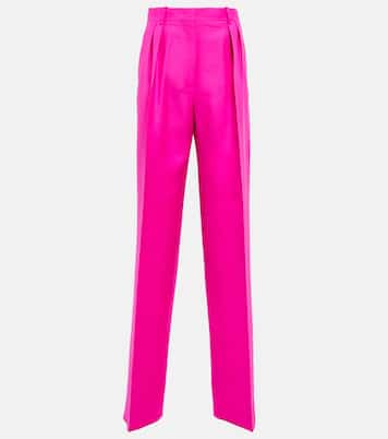 Gerade Hose aus Woll- und Seiden-Crêpe | Valentino