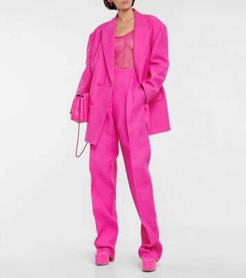 Gerade Hose aus Woll- und Seiden-Crêpe | Valentino