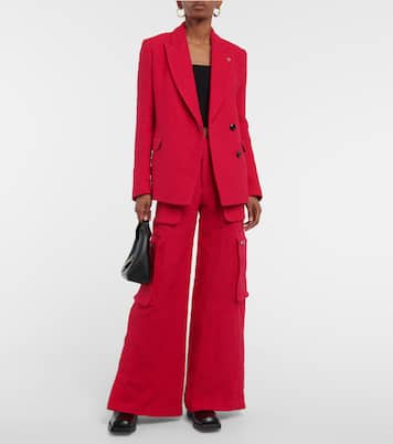 High-Rise Cargohose aus Bouclé | Amiri