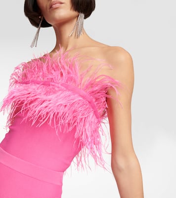 Cropped-Top Nellie aus Strick mit Federn | Staud