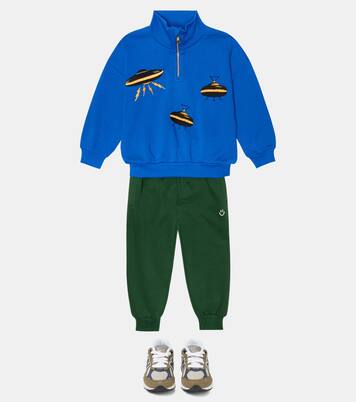 Half-zip cotton sweater | Mini Rodini