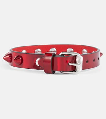 Loubilink embellished leather bracelet | Christian Louboutin
