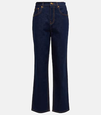 Jeans rectos de tiro alto | Tory Burch
