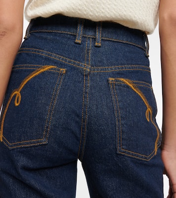 Jeans rectos de tiro alto | Tory Burch