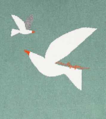 Intarsia cotton sweater | Il Gufo