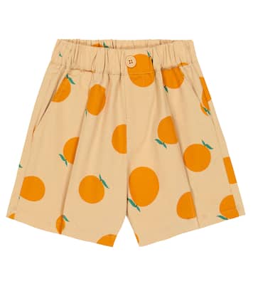 Orange Pintuck shorts | Jellymallow