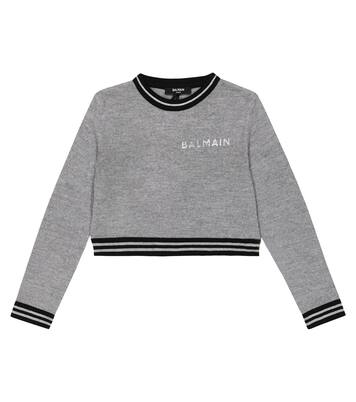 Logo knitted wool sweater | Balmain Kids