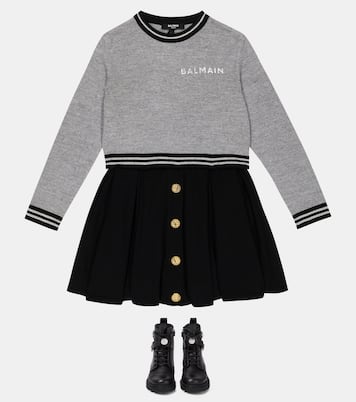 Logo knitted wool sweater | Balmain Kids