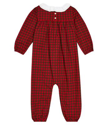 Baby checked cotton playsuit | Polo Ralph Lauren Kids