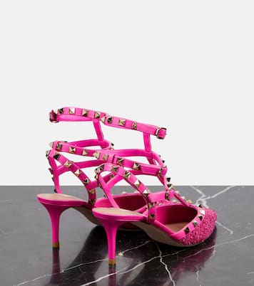 Pumps Rockstud 65 aus Bouclé und Leder | Valentino Garavani