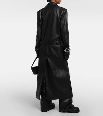 Cappotto in pelle con cintura | The Attico