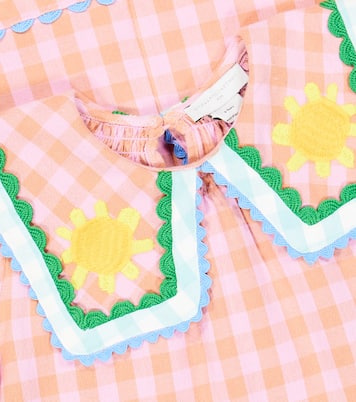 Checked embroidered cotton dress | Stella McCartney Kids