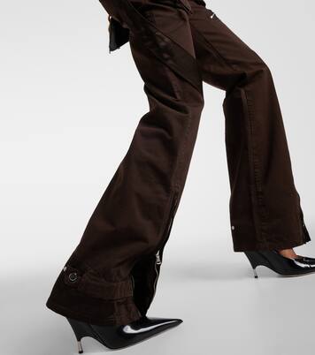 Low-rise denim cargo pants | Blumarine