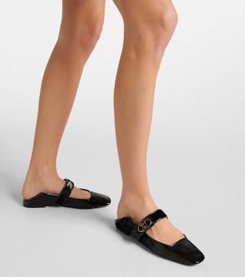 Mary-Jane-Ballerinas VLogo Locker mit Leder | Valentino Garavani