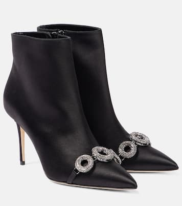 Balvisa embellished satin ankle boots | Manolo Blahnik