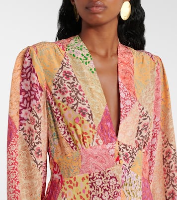 Robe Hebe imprimée en soie | Rixo