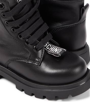 Schnürstiefel aus Leder | Moschino Kids