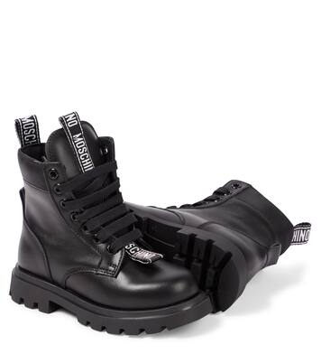 Schnürstiefel aus Leder | Moschino Kids