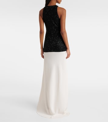 Verzierte Robe Gabrielle aus Crêpe  | Staud