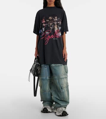 Camiseta oversized Pigalle de jersey estampada | Balenciaga