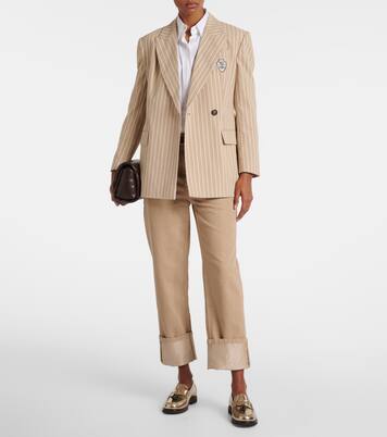 Jean droit à taille mi-haute | Brunello Cucinelli