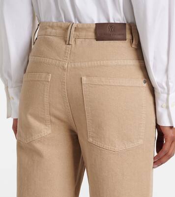 Jean droit à taille mi-haute | Brunello Cucinelli