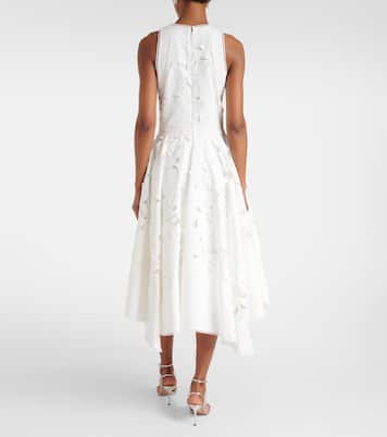 Abito midi Arianne in pizzo floreale  | Costarellos